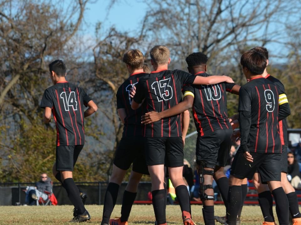 boys soccer team on the field